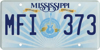 MS license plate MFI373