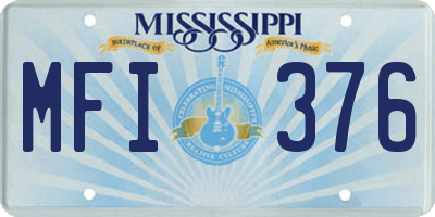MS license plate MFI376