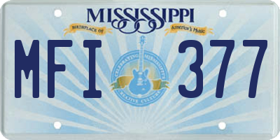 MS license plate MFI377