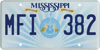 MS license plate MFI382