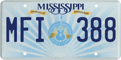 MS license plate MFI388