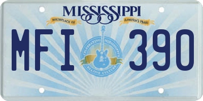 MS license plate MFI390