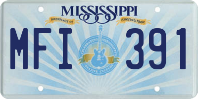 MS license plate MFI391