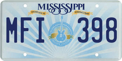 MS license plate MFI398