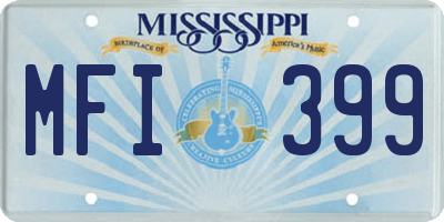 MS license plate MFI399
