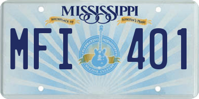 MS license plate MFI401
