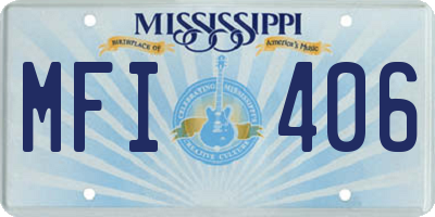 MS license plate MFI406