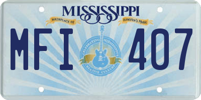 MS license plate MFI407