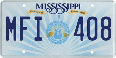 MS license plate MFI408