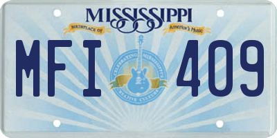 MS license plate MFI409