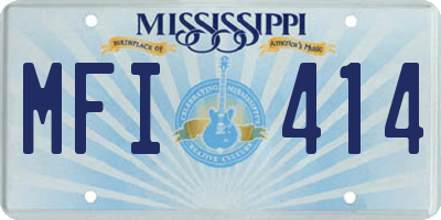 MS license plate MFI414
