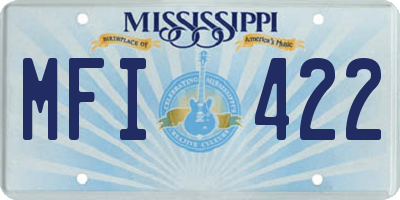 MS license plate MFI422