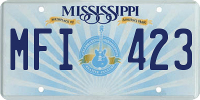 MS license plate MFI423