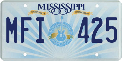 MS license plate MFI425