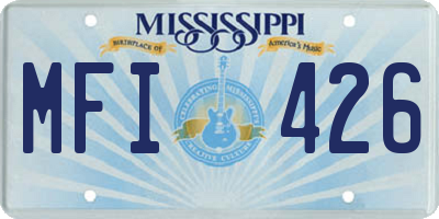 MS license plate MFI426
