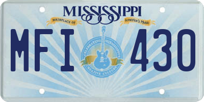 MS license plate MFI430