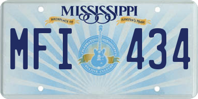 MS license plate MFI434