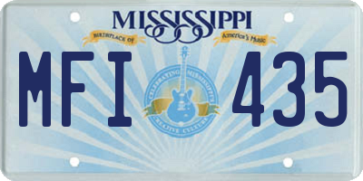 MS license plate MFI435