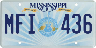 MS license plate MFI436