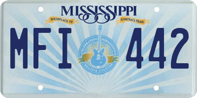 MS license plate MFI442