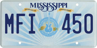 MS license plate MFI450