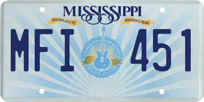MS license plate MFI451