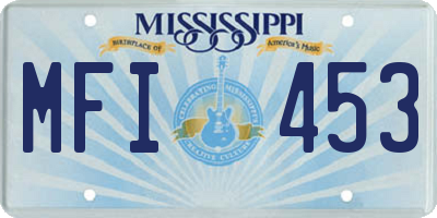 MS license plate MFI453