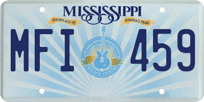 MS license plate MFI459