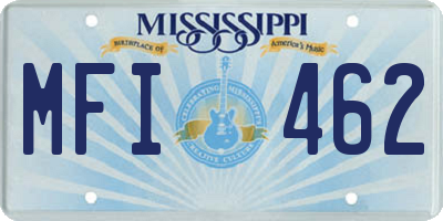 MS license plate MFI462