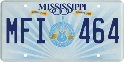 MS license plate MFI464