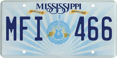 MS license plate MFI466