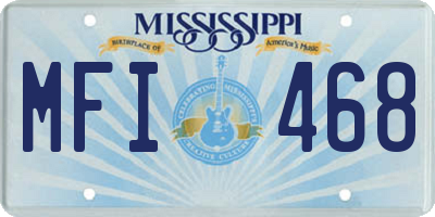 MS license plate MFI468