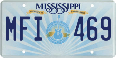 MS license plate MFI469