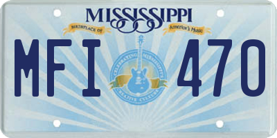 MS license plate MFI470
