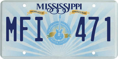 MS license plate MFI471
