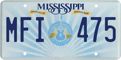 MS license plate MFI475
