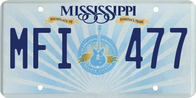 MS license plate MFI477