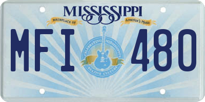 MS license plate MFI480