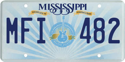 MS license plate MFI482