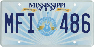 MS license plate MFI486