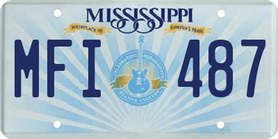MS license plate MFI487