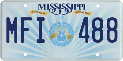 MS license plate MFI488