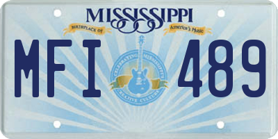 MS license plate MFI489