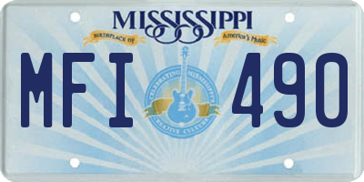 MS license plate MFI490
