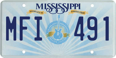 MS license plate MFI491