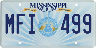MS license plate MFI499
