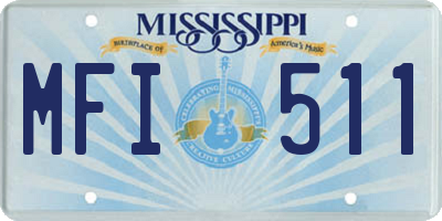 MS license plate MFI511