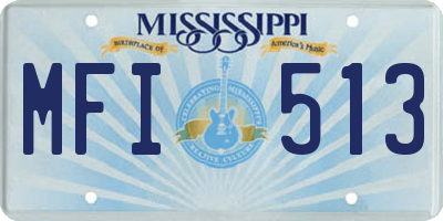 MS license plate MFI513