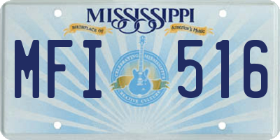 MS license plate MFI516