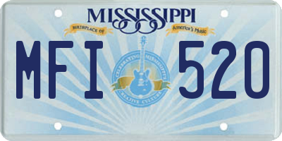 MS license plate MFI520